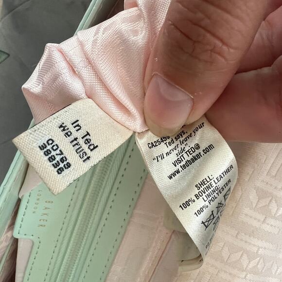 Ted Baker Mint Green Leather Mini Top Handle Bag - Picture 9 of 10